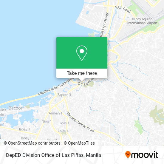 DepED Division Office of Las Piñas map