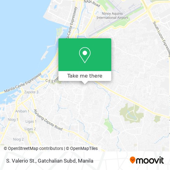 S. Valerio St., Gatchalian Subd map