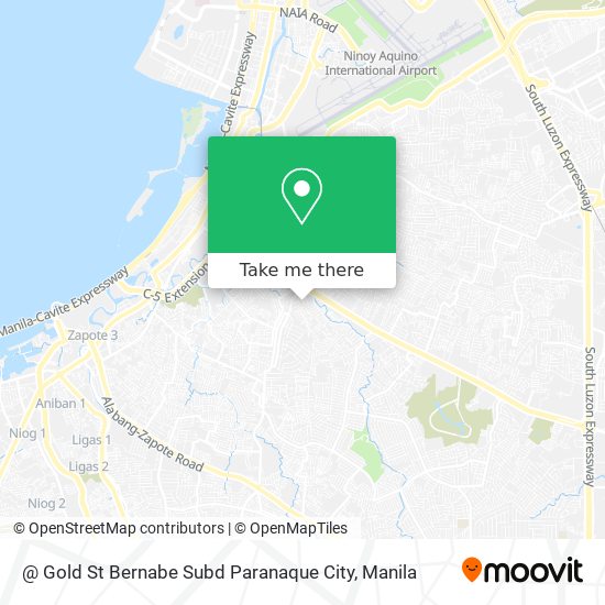 @ Gold St Bernabe Subd Paranaque City map