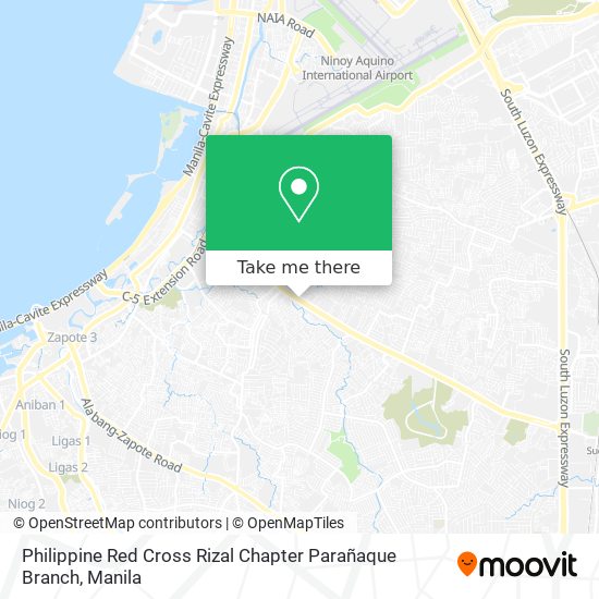 Philippine Red Cross Rizal Chapter Parañaque Branch map