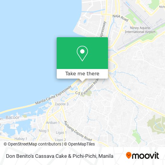 Don Benito's Cassava Cake & Pichi-Pichi map