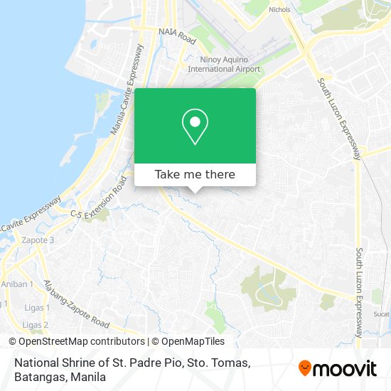 National Shrine of St. Padre Pio, Sto. Tomas, Batangas map