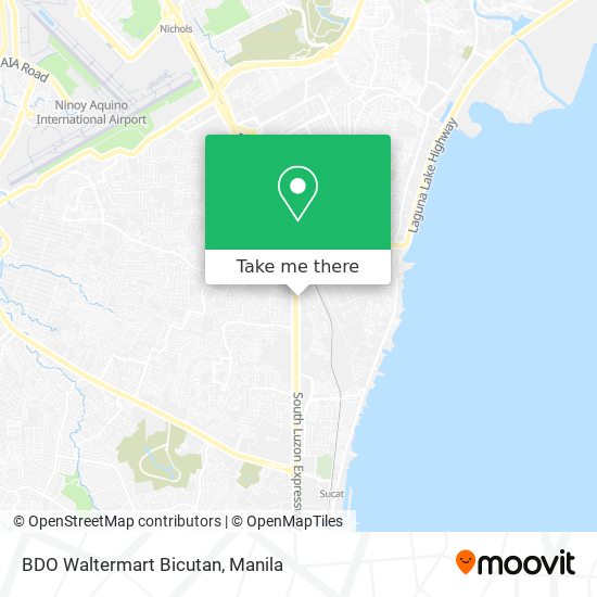 BDO Waltermart Bicutan map