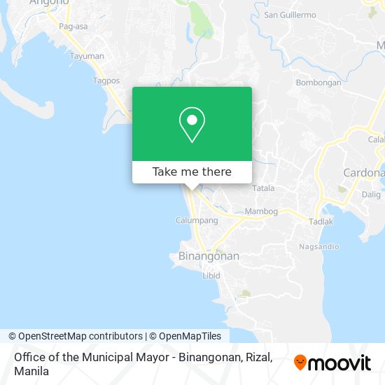 Office of the Municipal Mayor - Binangonan, Rizal map