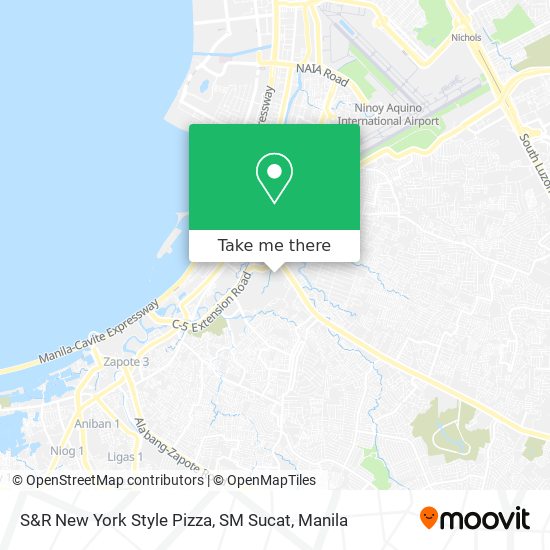 S&R New York Style Pizza, SM Sucat map