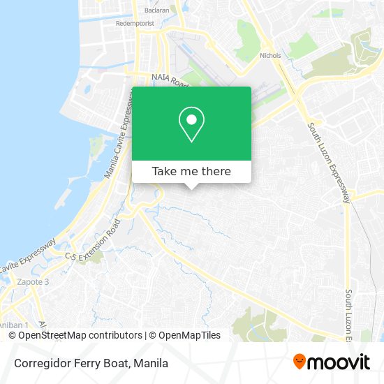 Corregidor Ferry Boat map