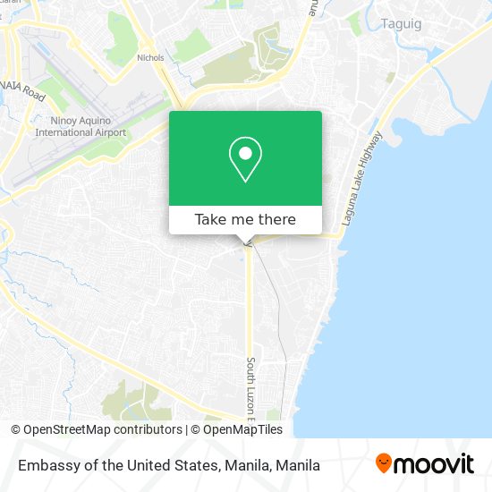 Embassy of the United States, Manila map