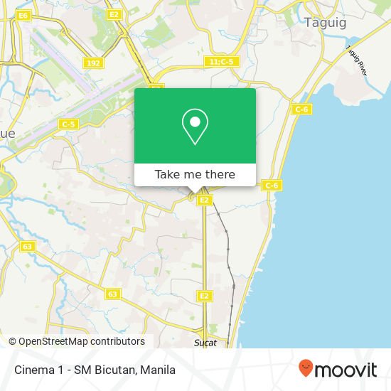 Cinema 1 - SM Bicutan map
