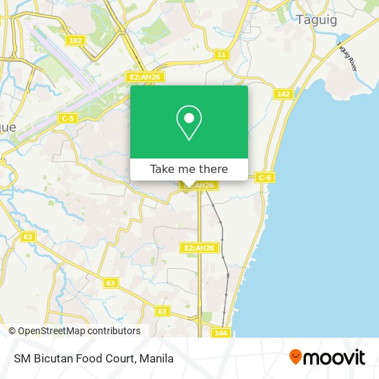SM Bicutan Food Court map