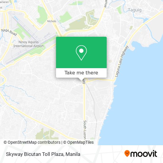 Skyway Bicutan Toll Plaza map