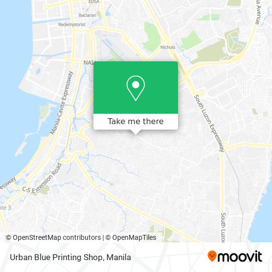 Urban Blue Printing Shop map