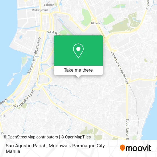 San Agustin Parish, Moonwalk Parañaque City map