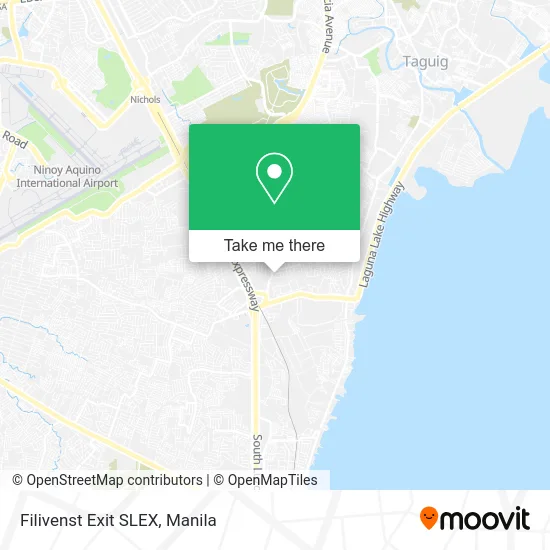 Filivenst Exit SLEX map