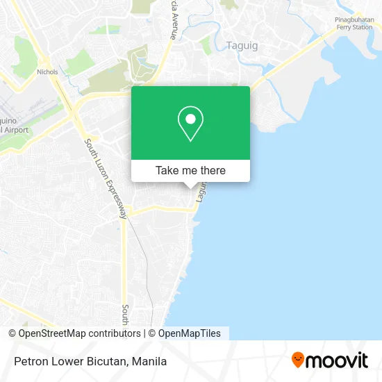 Petron Lower Bicutan map