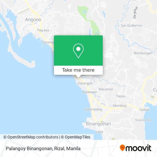 Palangoy Binangonan, Rizal map