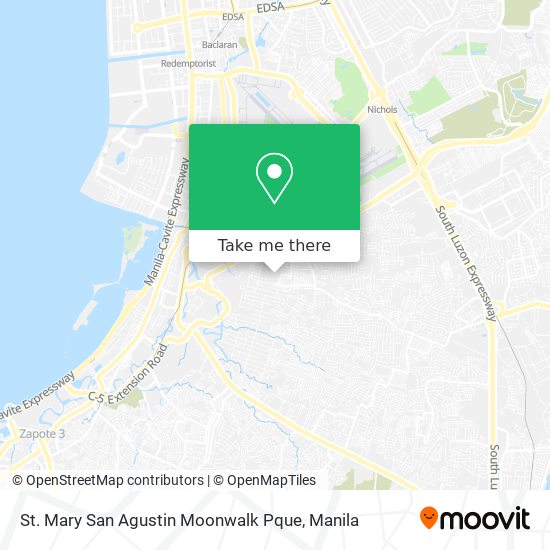 St. Mary San Agustin Moonwalk Pque map