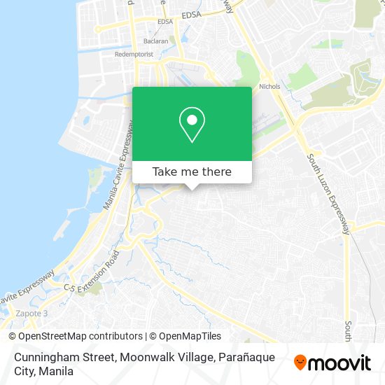 Cunningham Street, Moonwalk Village, Parañaque City map