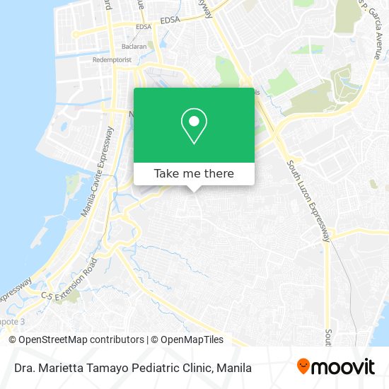 Dra. Marietta Tamayo Pediatric Clinic map