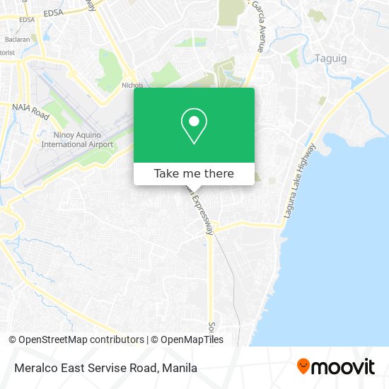 Meralco East Servise Road map