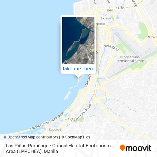 Las Piñas-Parañaque Critical Habitat Ecotourism Area (LPPCHEA) map