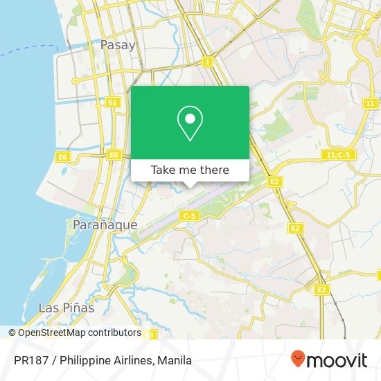 PR187 / Philippine Airlines map