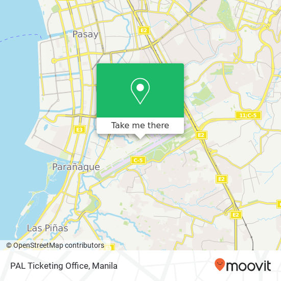 PAL Ticketing Office map