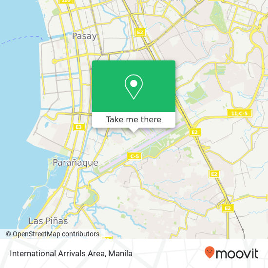 International Arrivals Area map