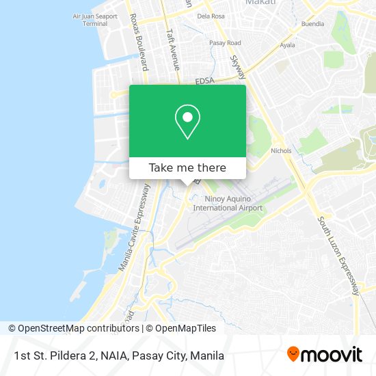 1st St. Pildera 2, NAIA, Pasay City map
