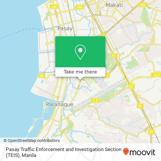 Pasay Traffic Enforcement and Investigation Section (TEIS) map