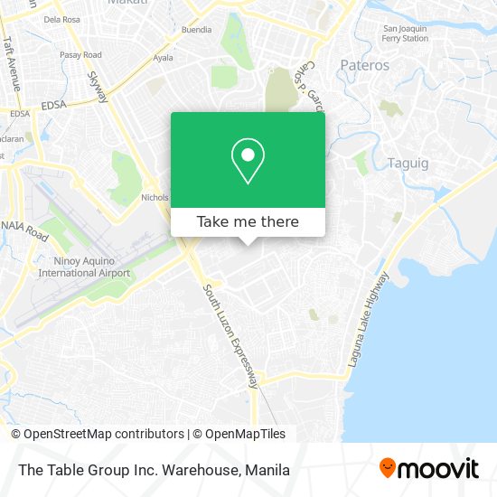 The Table Group Inc. Warehouse map