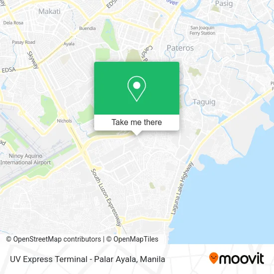 UV Express Terminal - Palar Ayala map