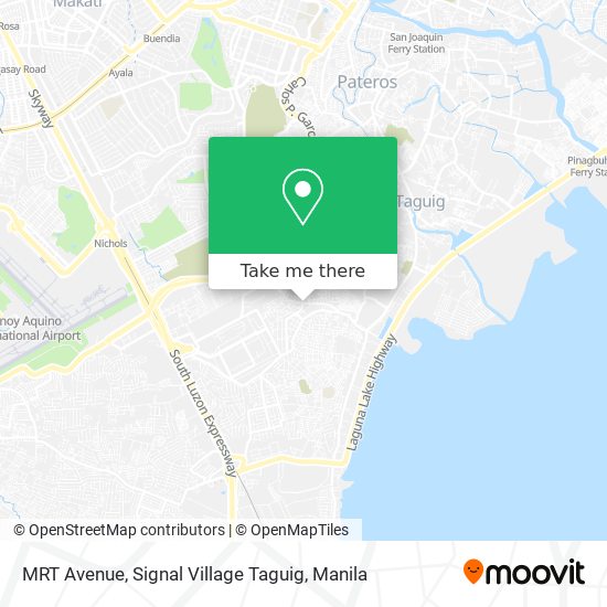 MRT Avenue, Signal Village Taguig map