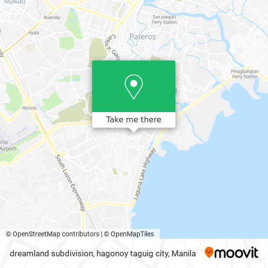 dreamland subdivision, hagonoy taguig city map