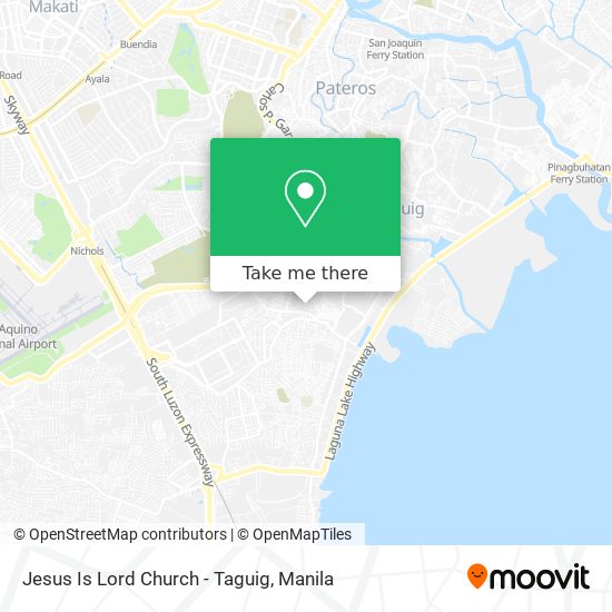 Jesus Is Lord Church - Taguig map