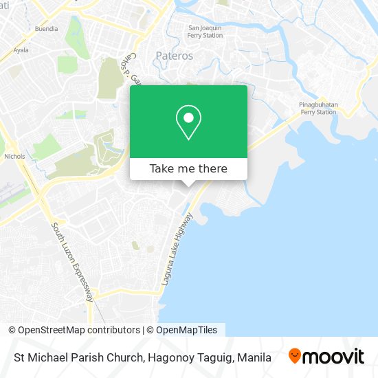 St Michael Parish Church, Hagonoy Taguig map