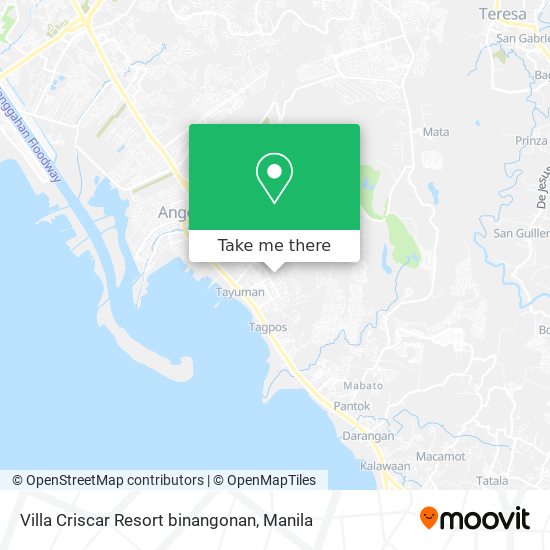Villa Criscar Resort binangonan map