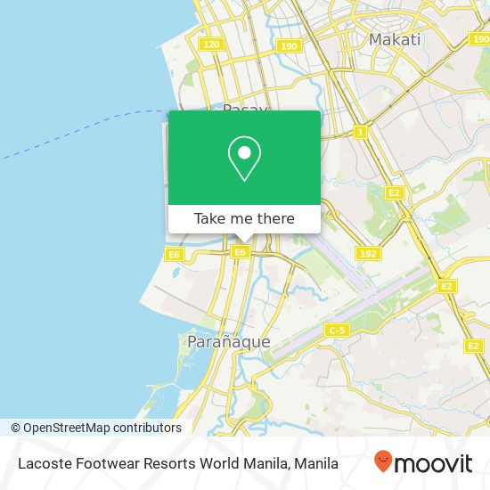 Lacoste Footwear Resorts World Manila map