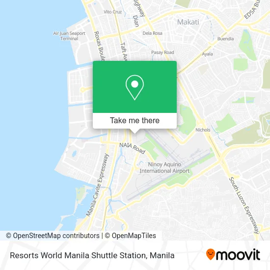 Resorts World Manila Shuttle Station map