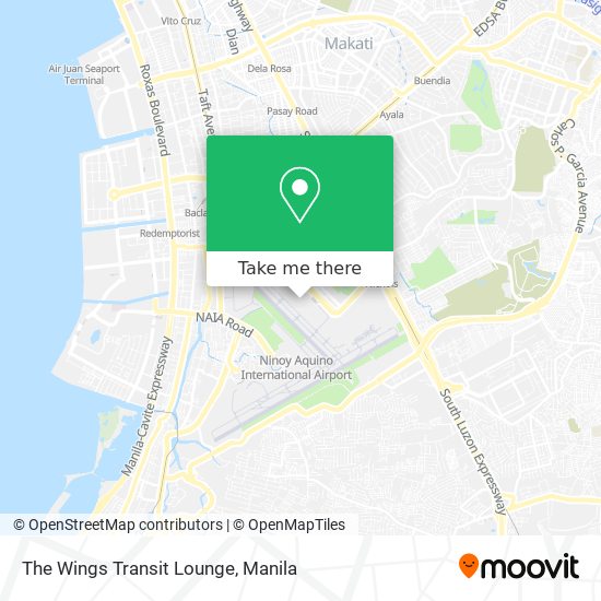 The Wings Transit Lounge map
