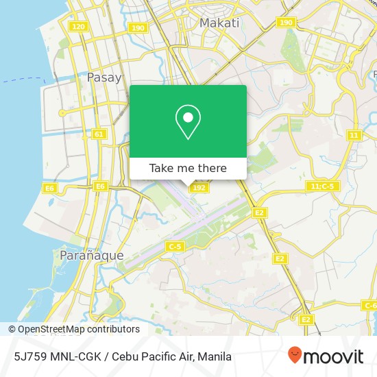 5J759 MNL-CGK / Cebu Pacific Air map