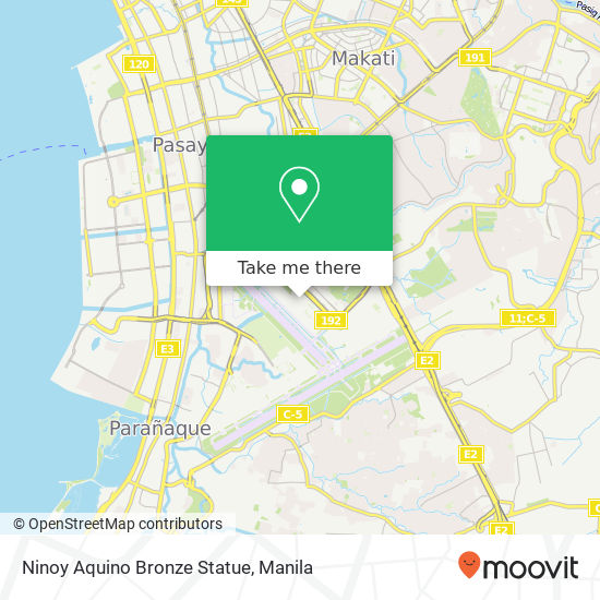 Ninoy Aquino Bronze Statue map