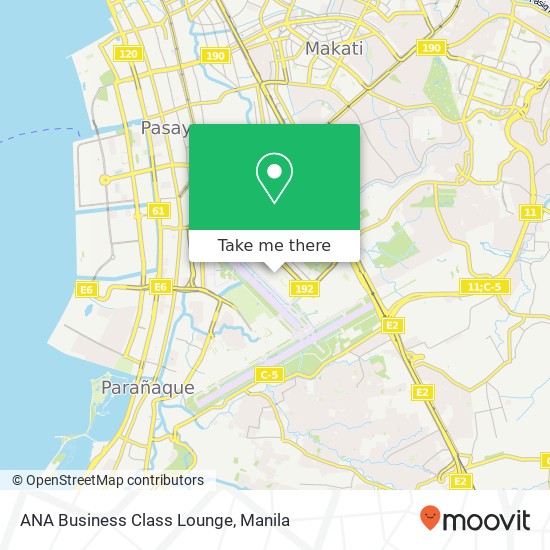ANA Business Class Lounge map