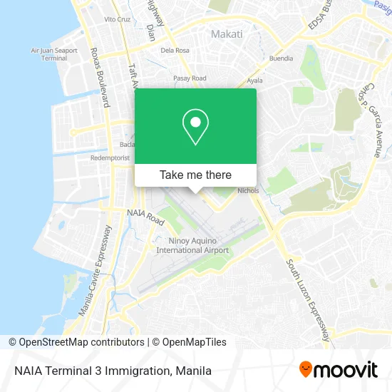 NAIA Terminal 3 Immigration map