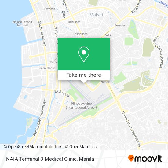 NAIA Terminal 3 Medical Clinic map