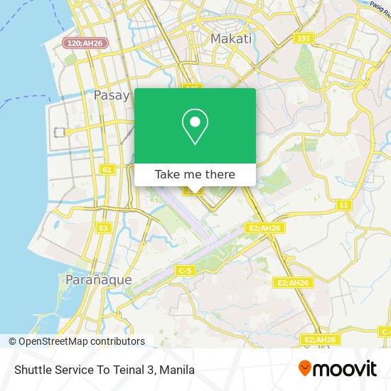 Shuttle Service To Teinal 3 map