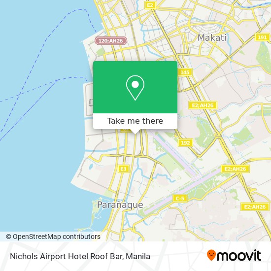 Nichols Airport Hotel Roof Bar map
