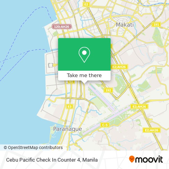 Cebu Pacific Check In Counter 4 map