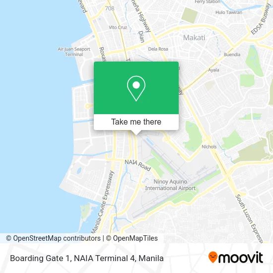 Boarding Gate 1, NAIA Terminal 4 map