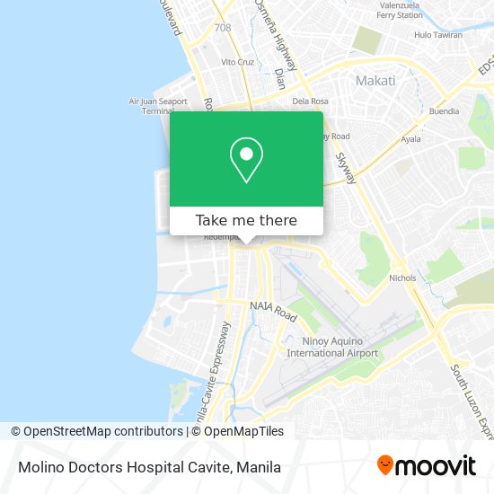 Molino Doctors Hospital Cavite map