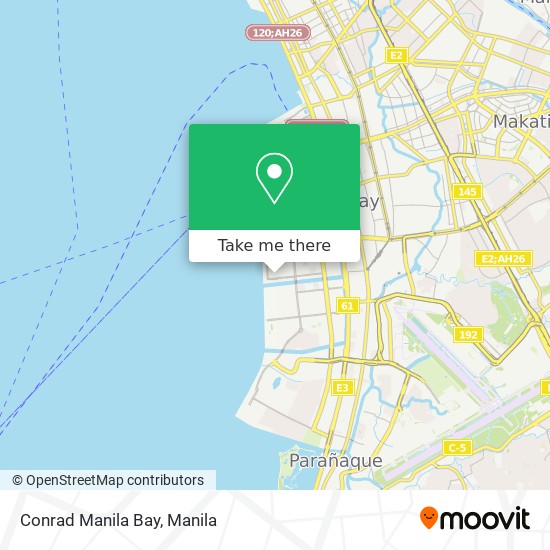 Conrad Manila Bay map